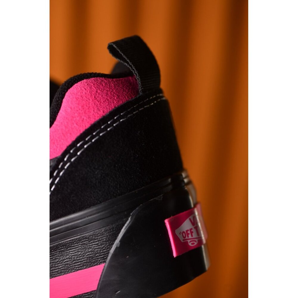 New! Size: 8 Women | VANS Knu Skate Platform Stacked | Black/Pink Satin - Picture 6 of 16